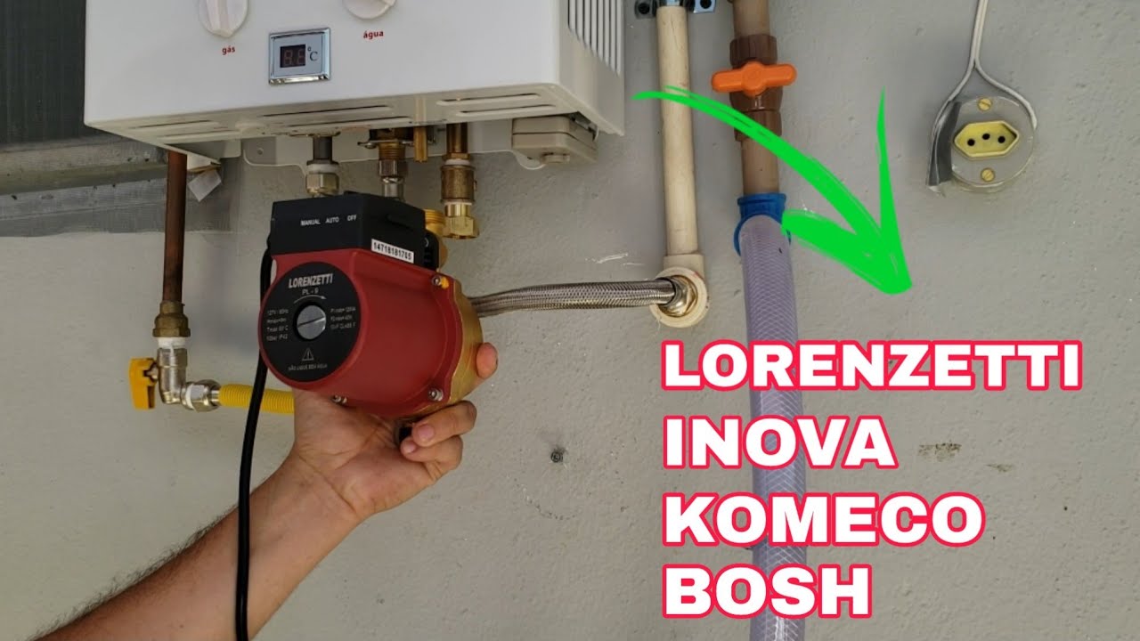 INSTALAÇÃO PRESSURIZADOR de água em aquecedor a gás