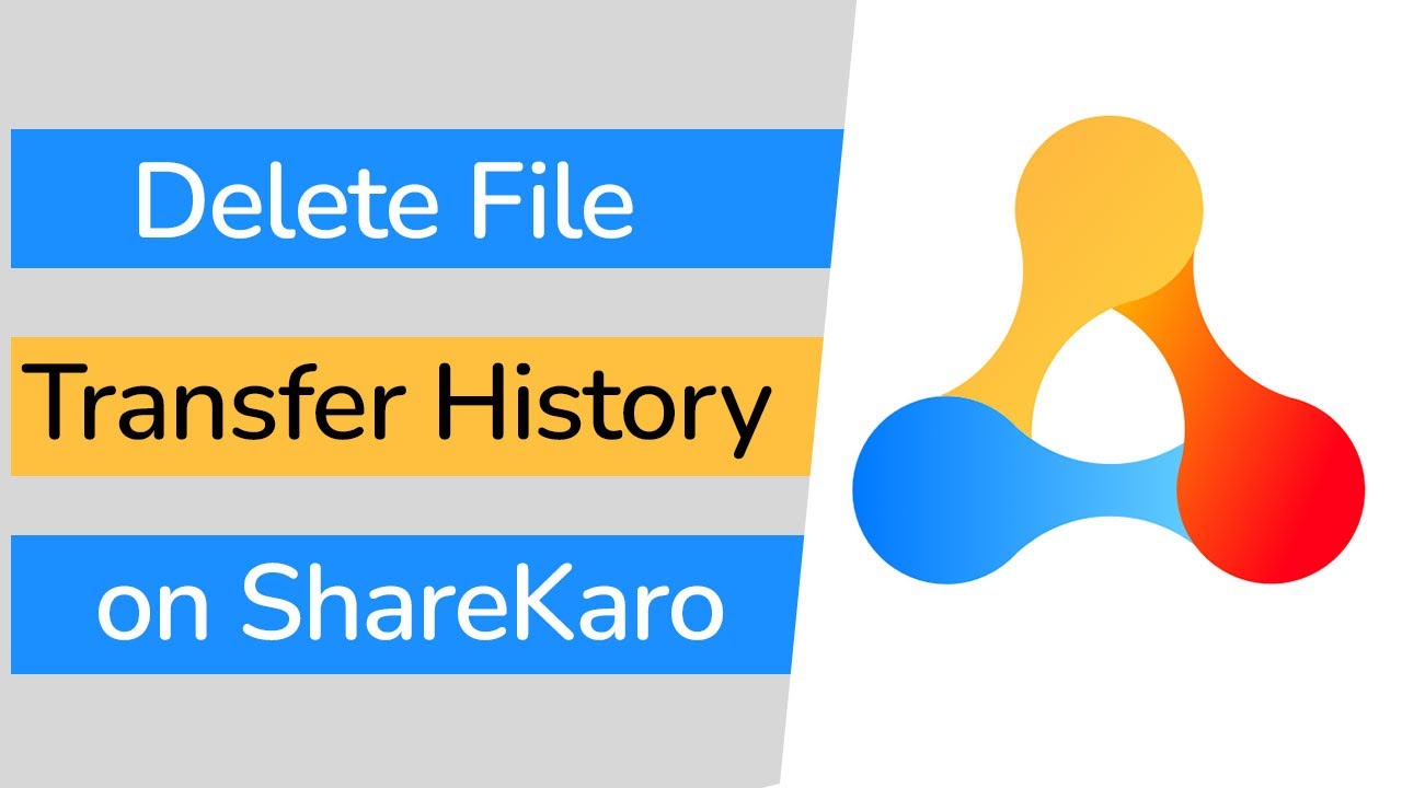Как удалить историю передачи файлов в приложении ShareKaro?