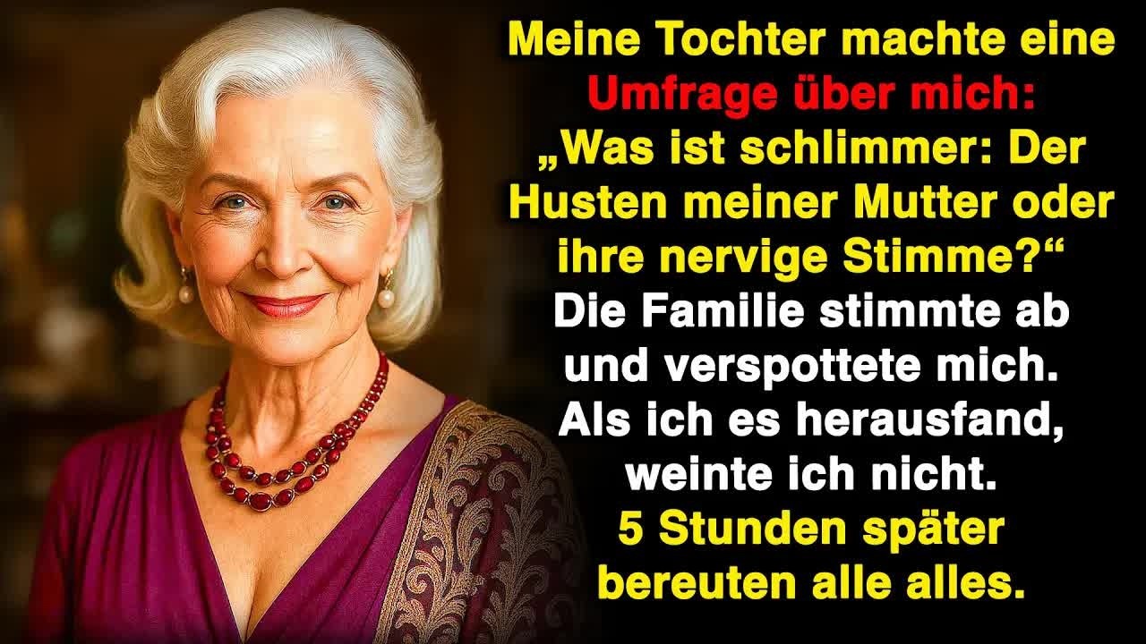 Meine Tochter fragte： „Was ist schlimmer： Das Doppelkinn meiner Mutter oder ihre nervige Stimme？