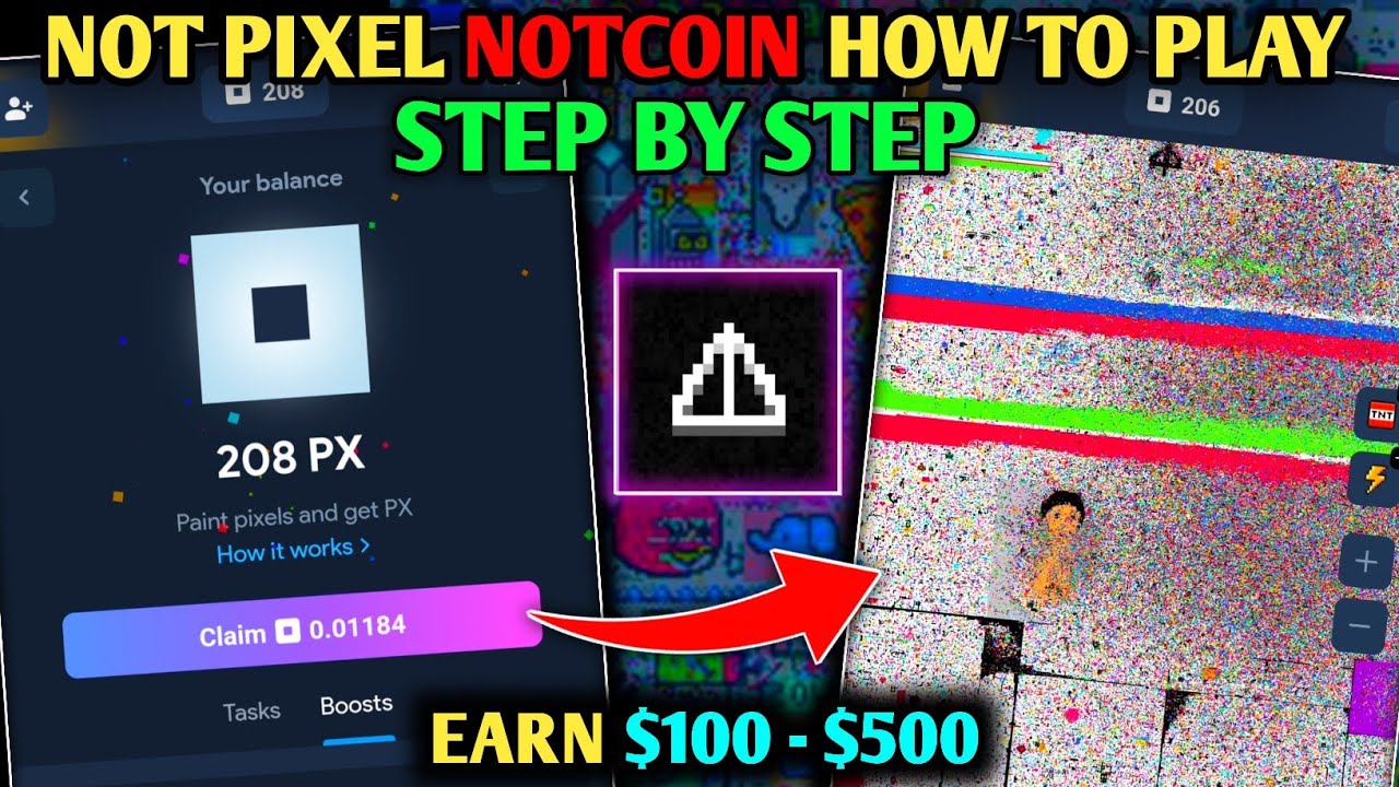 NOT PIXEL NOTCOIN | HOW TO PLAY NOT PIXEL | HOW TO PLAY NOT PIXEL NOTCOIN