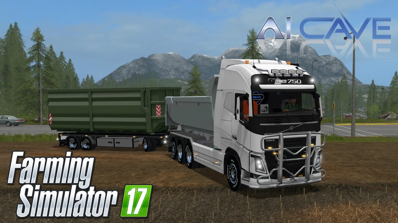 Farming Simulator 2017 Mods - VOLVO FH 750 V8 HKL & Trailer (new system)