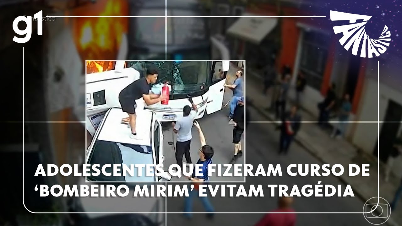 Adolescentes que fizeram curso de ‘bombeiro mirim’ evitam tragédia