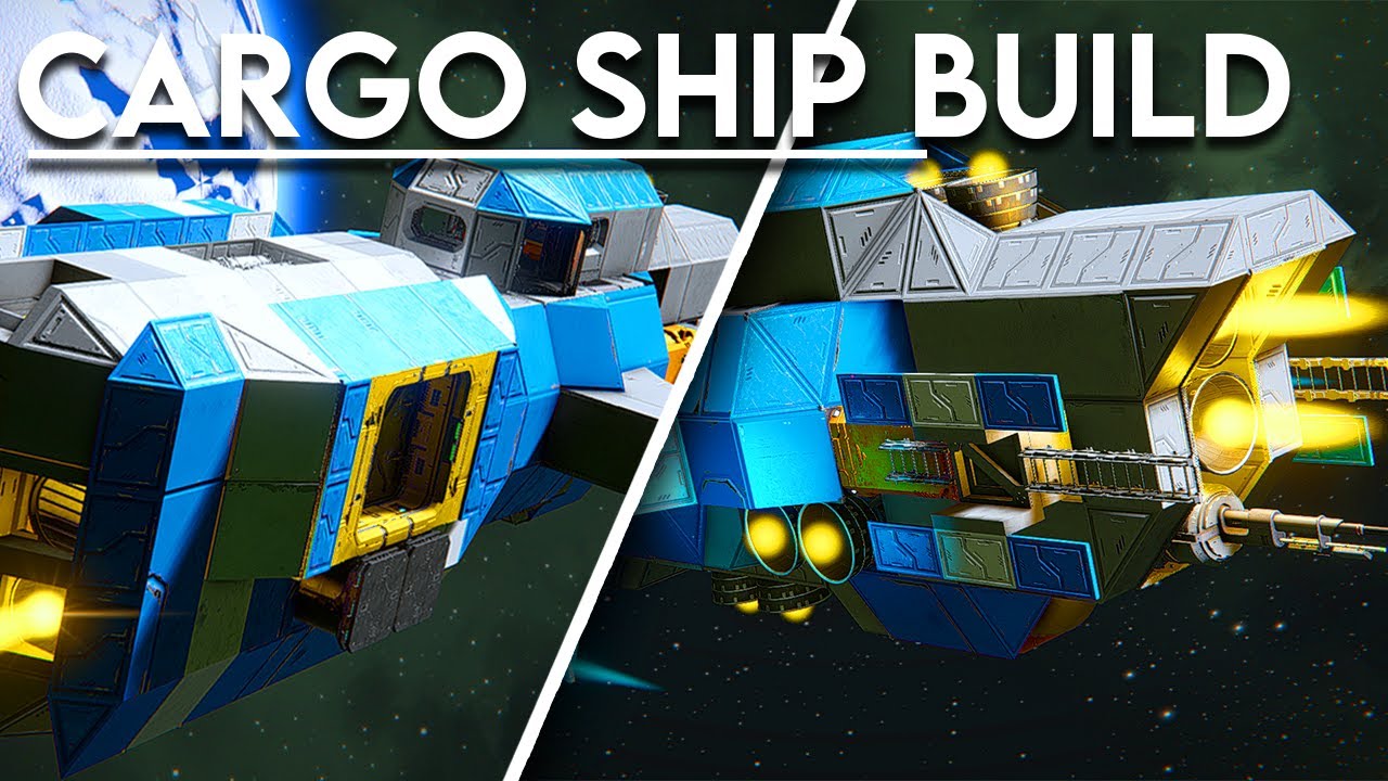 Cargo Ship Design & Build – Space Engineers (Full Video)