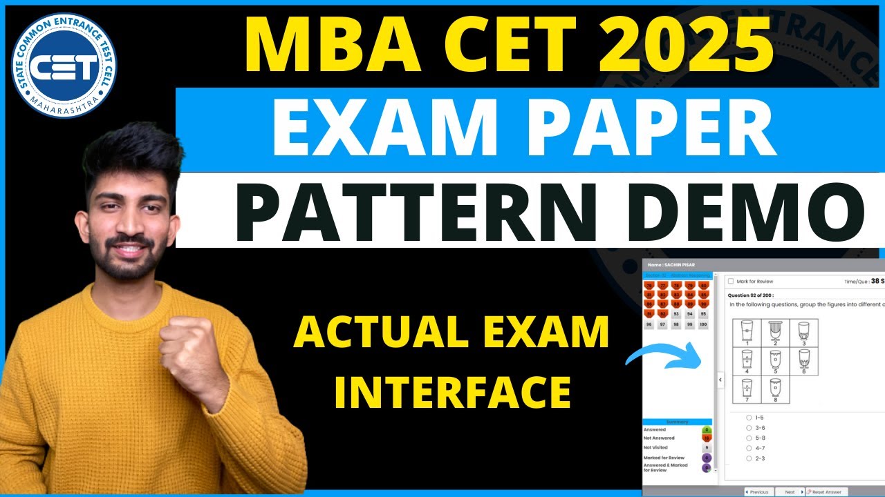 Mba cet Actual Paper 2025 | Mba cet Exam Interface and Paper Pattern 2025