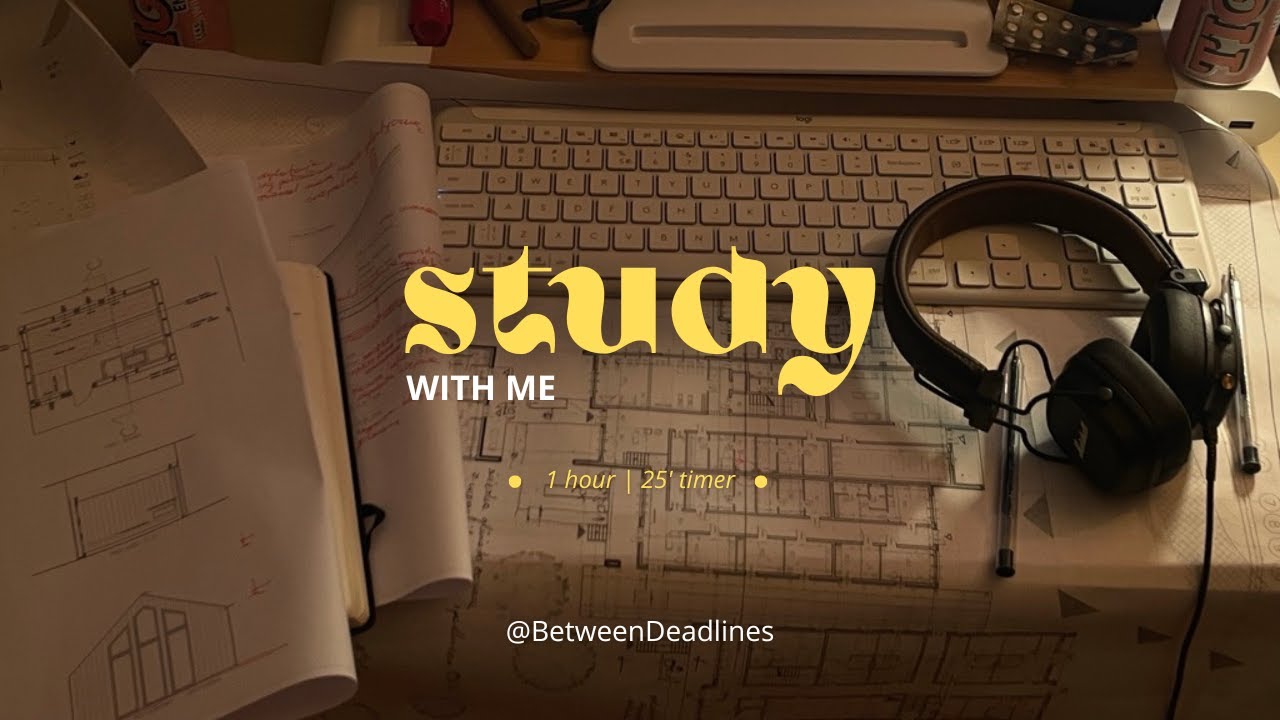 1 Hour Study With Me | Rain Ambience | Pomodoro | Deep Focus