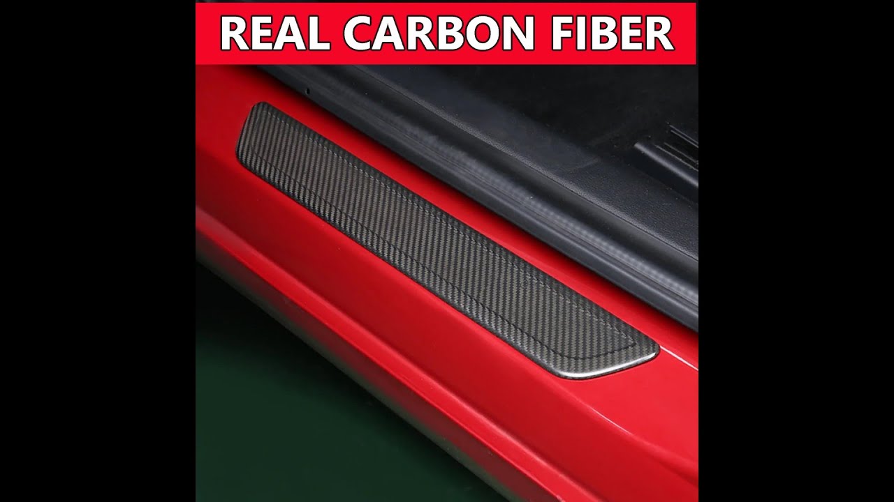 Накладки на пороги из углеволокна для Model Y и 3 моделей — всех годов выпуска.