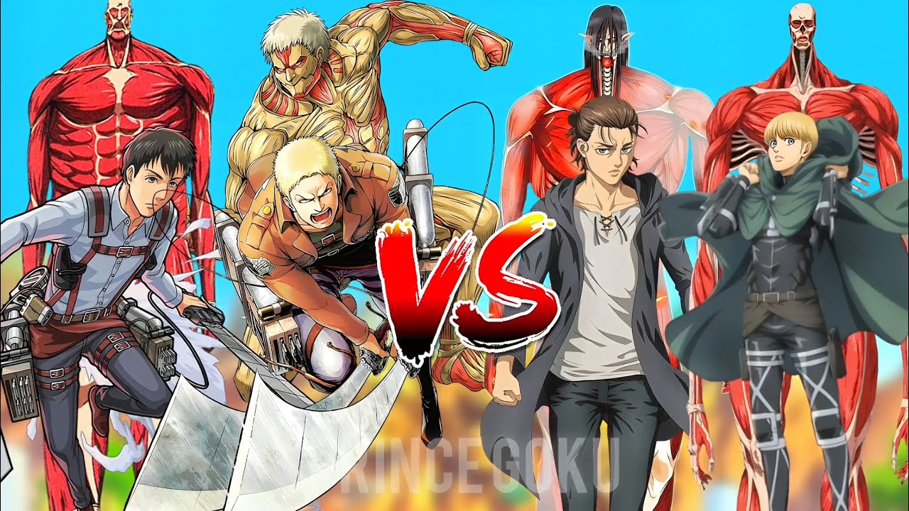 Bertholdt & Reiner vs Eren & Armin Colossal Titans + All Titans 💥 | AOT’ PNG BATTLE VIDEO