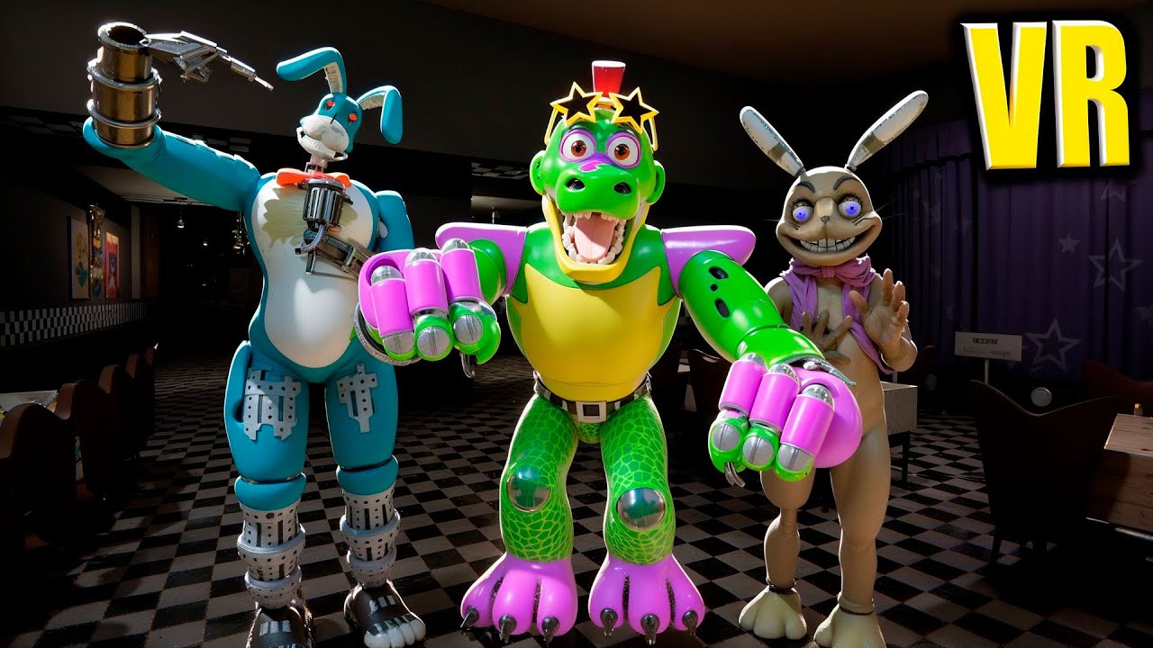 VR Гига Монти защищает охранника взорвали Мимика в пиццерии Бонелаб FNAF COOP BONELAB Mod Глитчтрап