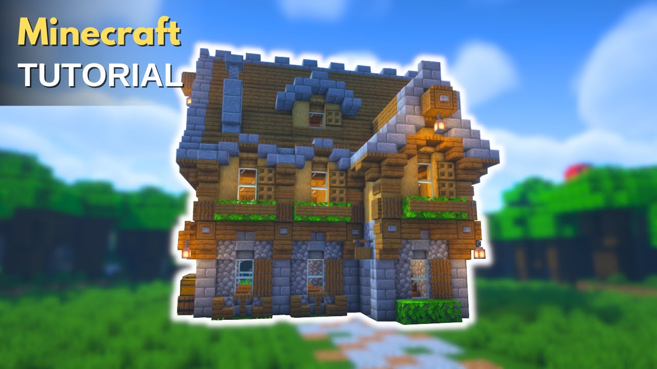 Minecraft: How to Build a Medieval Tavern | Medieval Inn (Tutorial)