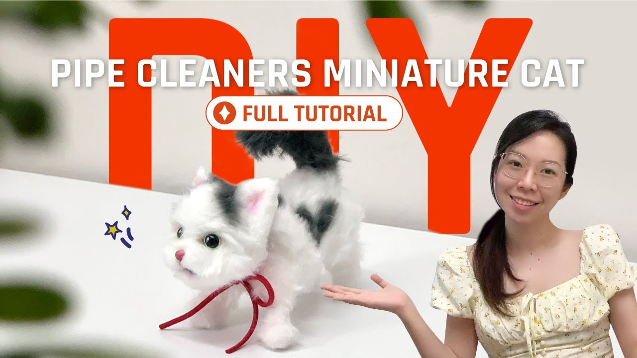 How to Make a Pipe Cleaners Cat Kitten Charm I Step-by-Step Tutorial I Beginners Friendly