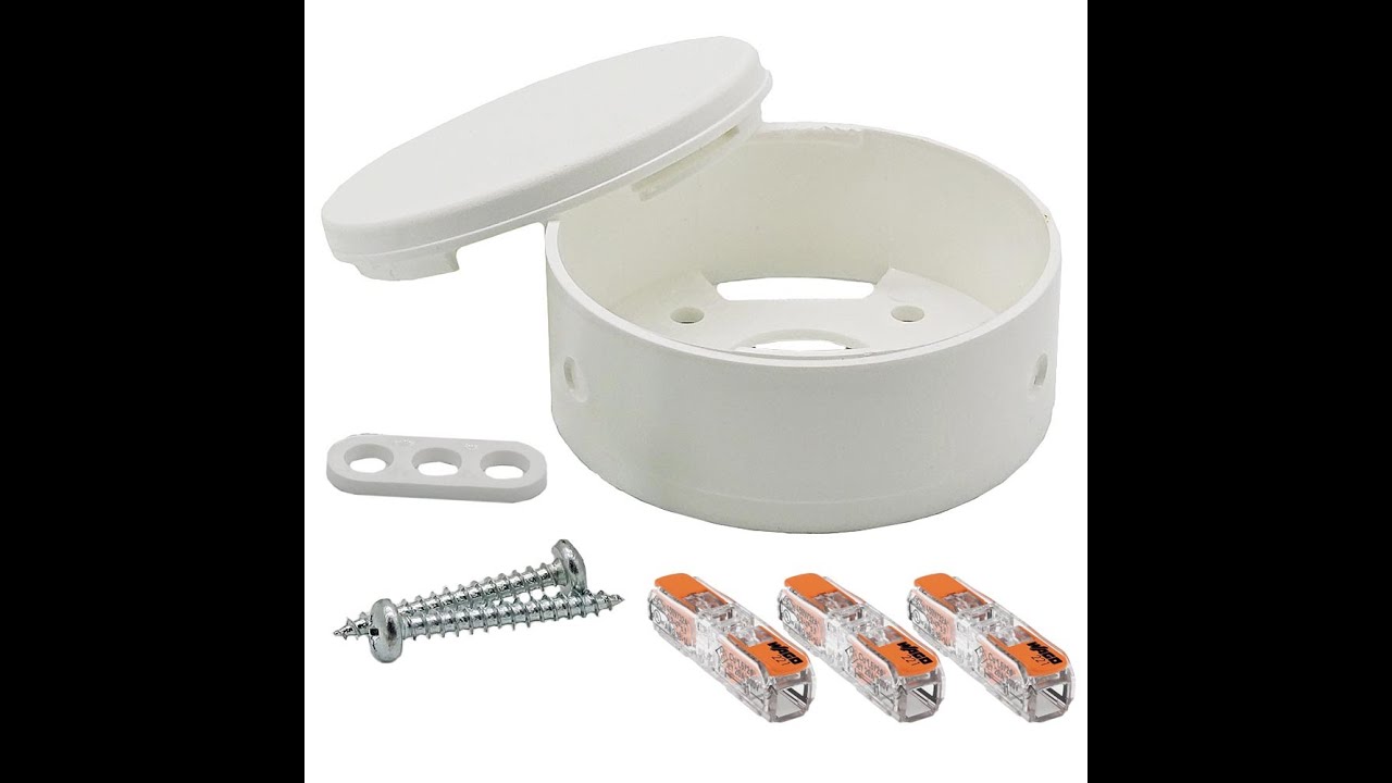 Profi-Set Verteilerdose Wei&szlig; &Oslash; 70&times;32 mm &ndash; Mit Durchgangsklemmen und Befestigungszubeh&ouml;r