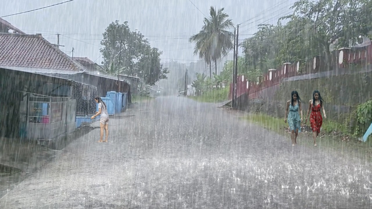 Super Walking Heavy Rain Sounds For Sleeping - 99,9% Instantly Fall Asleep Rain & Thunder Sound