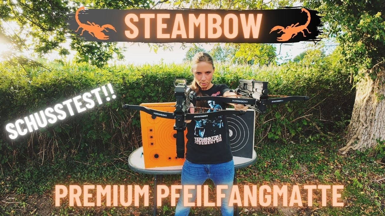STEAMBOW PREMIUM PFEILFANGMATTE im TEST !!