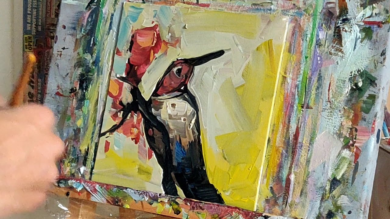 Bird In Tree Alla Prima Oil Painting Time-Lapse