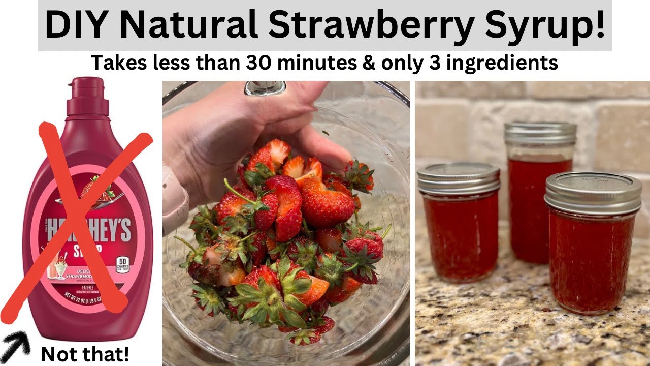 How To Make Strawberry Syrup From Strawberry Scraps! 🤯🍓Easy Tutorial For Beginners!