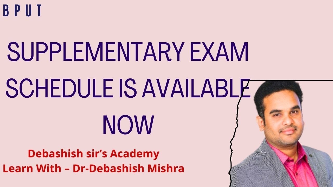 BPUT SUPPLEMENTARY EXAM SCHEDULE IS AVAILABLE NOW. CHECK NOW.
