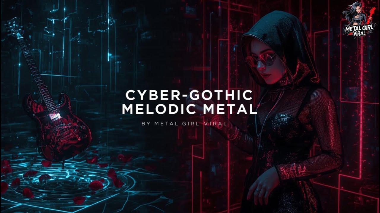 11 Hours 🎸 Cyber-Gothic Melodies : Darkwave Metal for Deep Focus | Metal Girl Viral