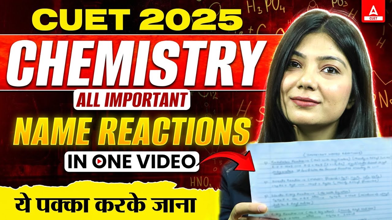 All Name Reactions in One Shot | CUET Chemistry 2025 | All Concepts, Tips and Tricks