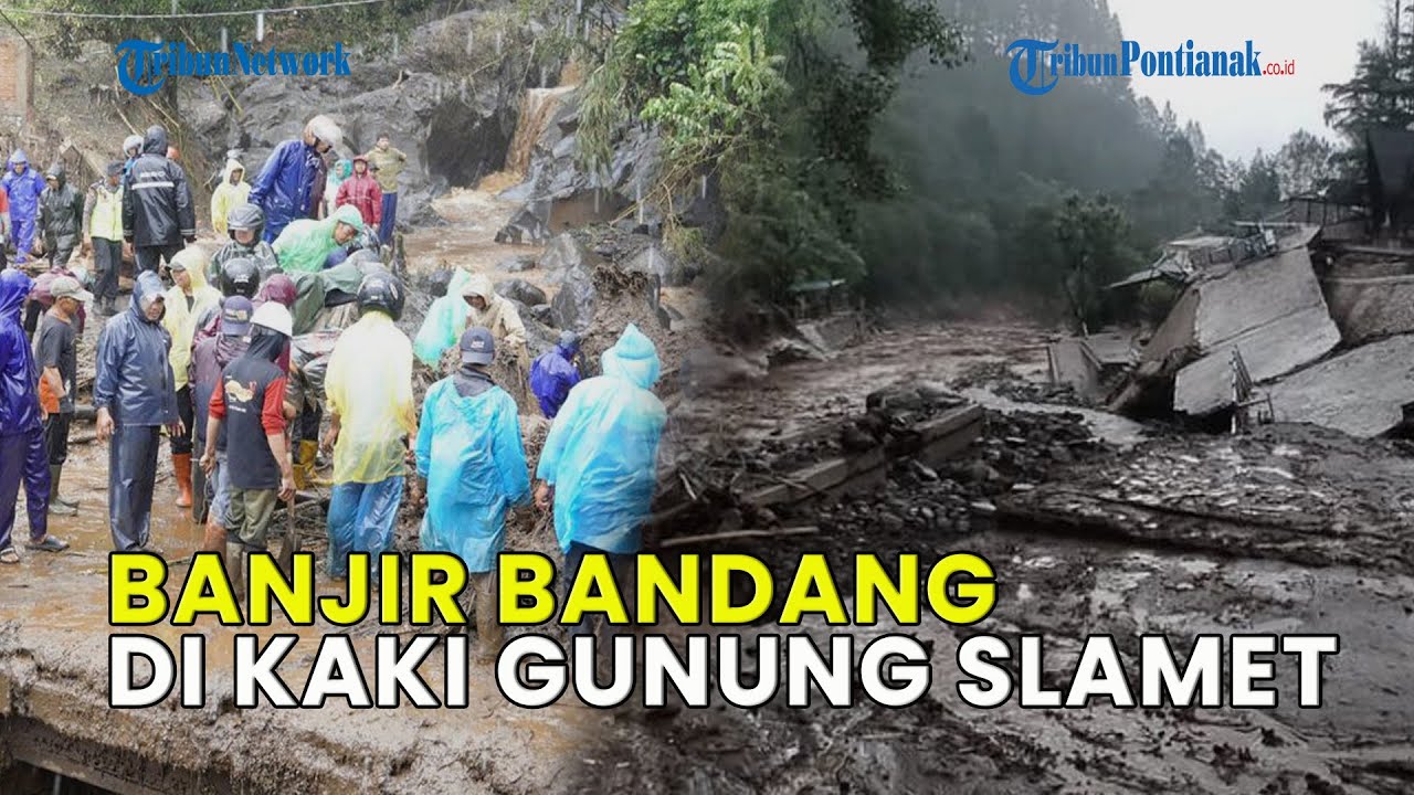 UPDATE❗ BANJIR BANDANG DI KAKI GUNUNG SLAMET: MATERIAL PASIR, KAYU, DAN PIPA SEBABKAN SUNGAI DANGKAL