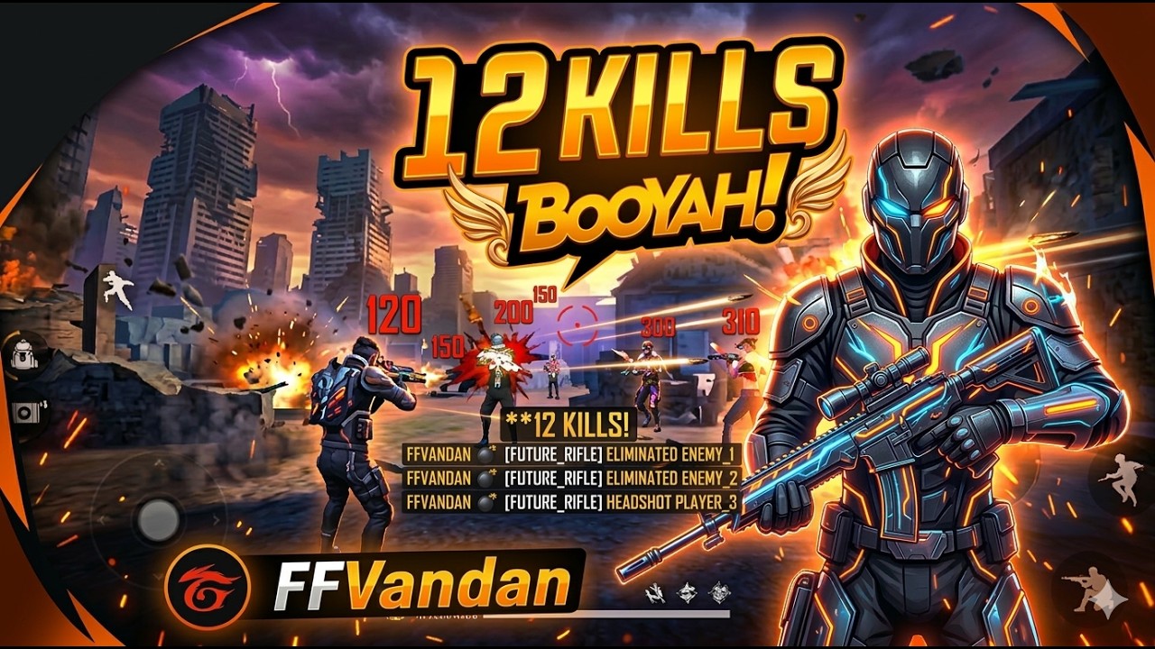 12 KILLS CLASH SQUAD RANKED 🔥 Insane Gameplay | Garena Free Fire | @FFVandan 