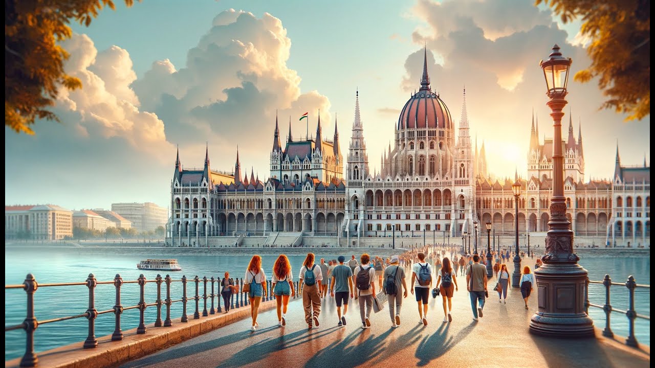 The Iconic Hungarian Parliament Building - Walking Tour [4K 60fps HDR] Hungary, Budapest