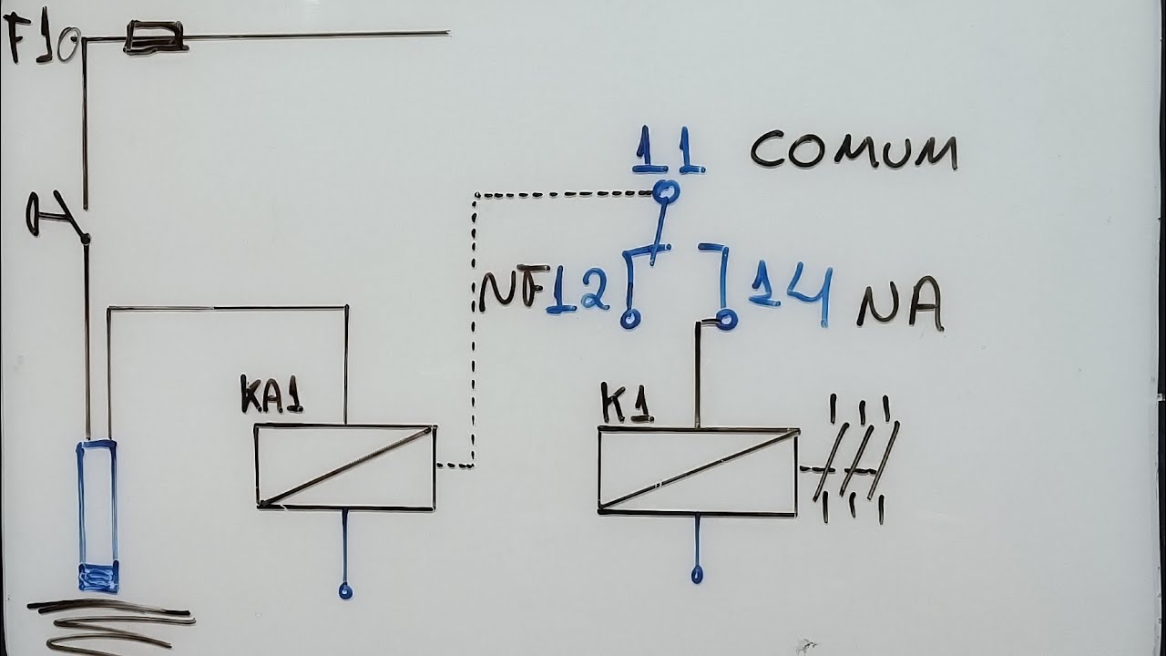 Comando com sensor - Relé interface e contator