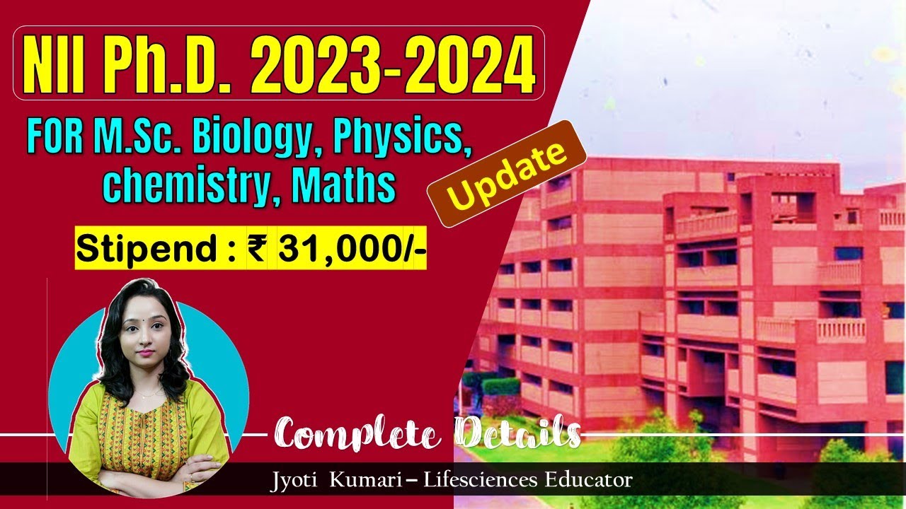 NII PHD Admission 2023-2024