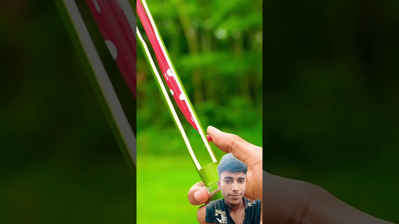 Diy New Bamboo creations With pesil and arrow slingshots #bamboo1 #bambooblade #bambooshoots #bambo