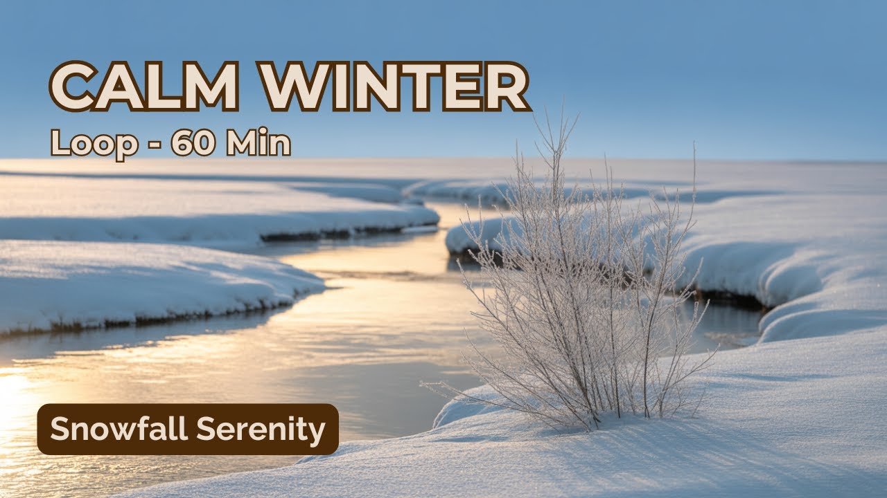 60 Min Silent Snowfall Serenity – Calm Winter Ambient for Deep Focus & Relaxation  PER KlangOase