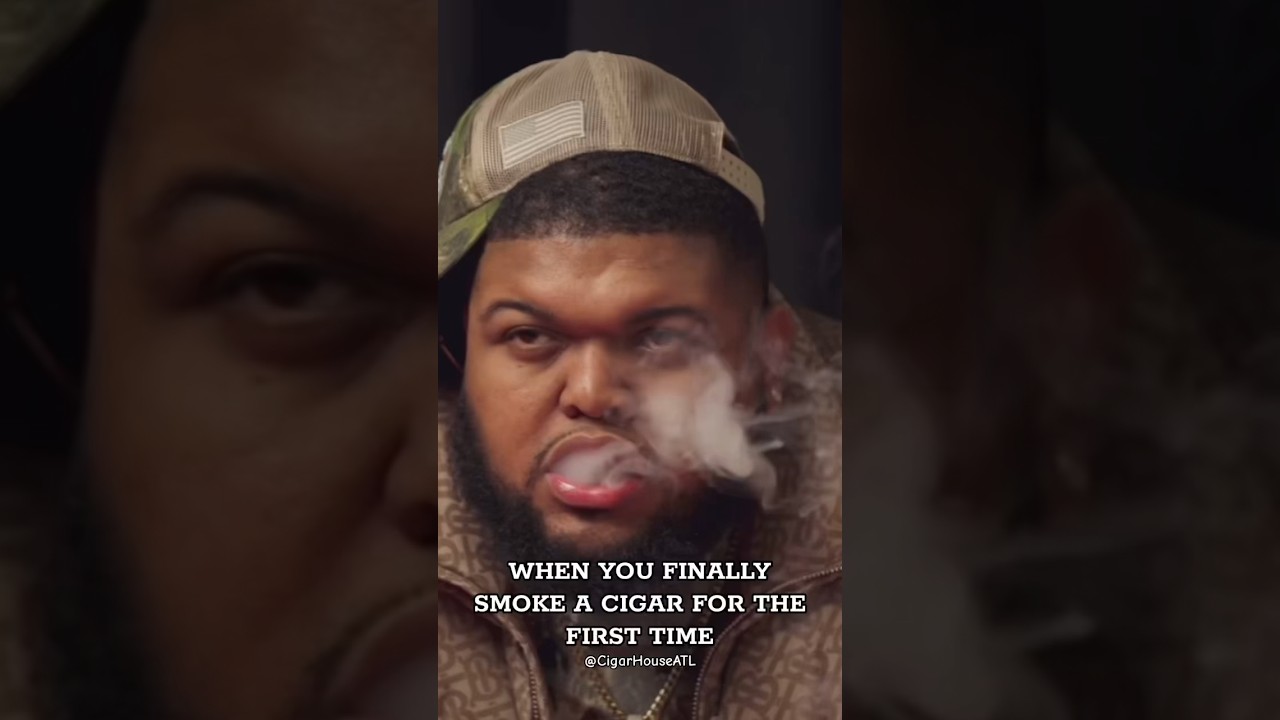 That First Time Smoking A Cigar 😭 #cigarculture #cigars #shorts #druski #druski2funny
