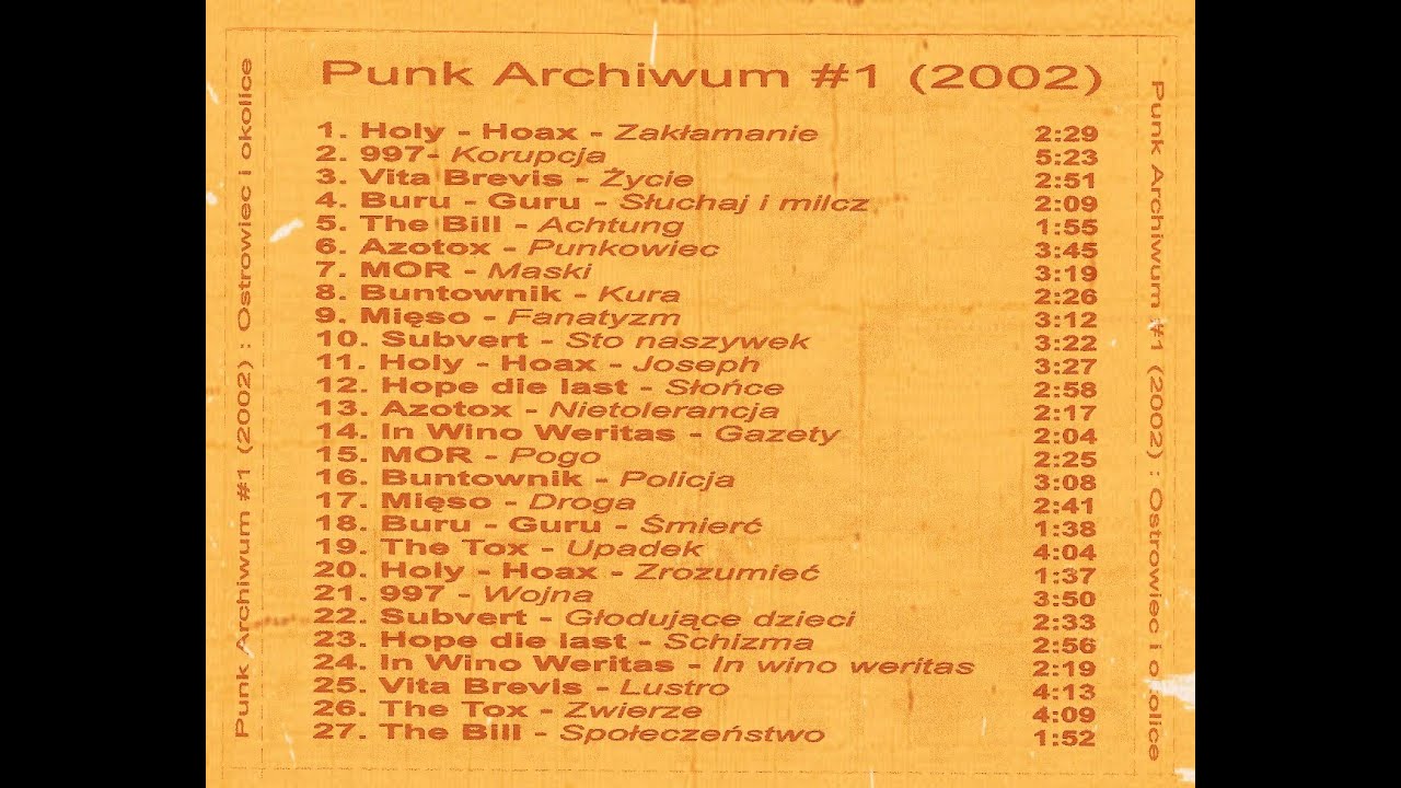 Punk Archiwum vol.1 Ostrowiec i okolice
