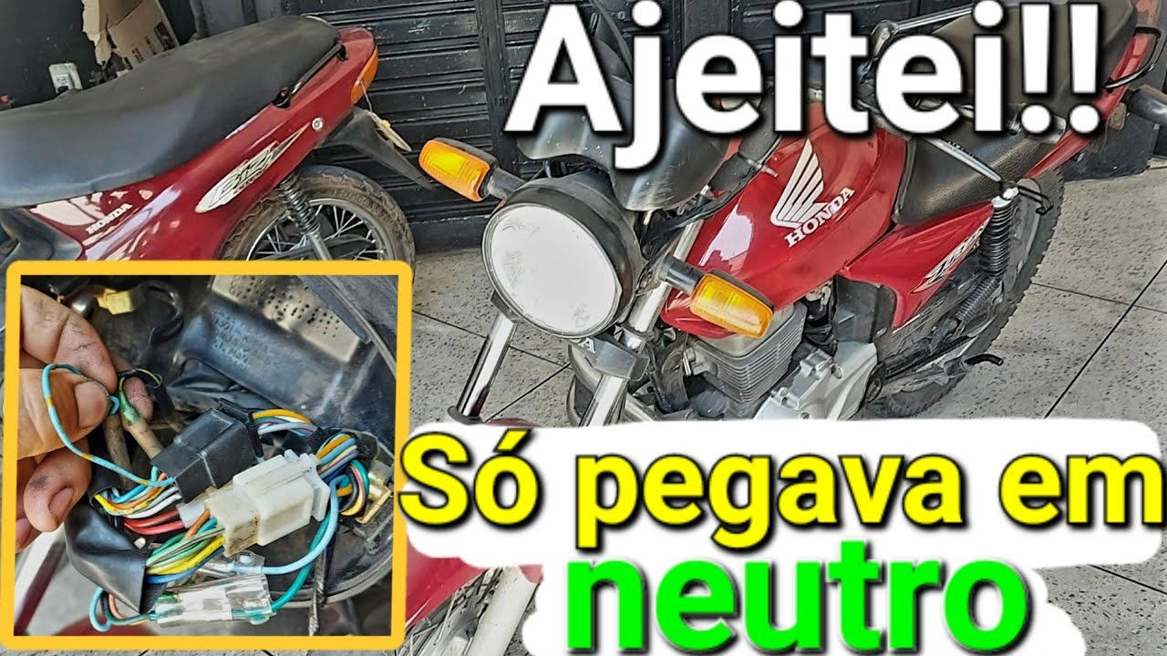 Chega de ligar moto só em neutro eu ajeitei e ficou pegando em marcha