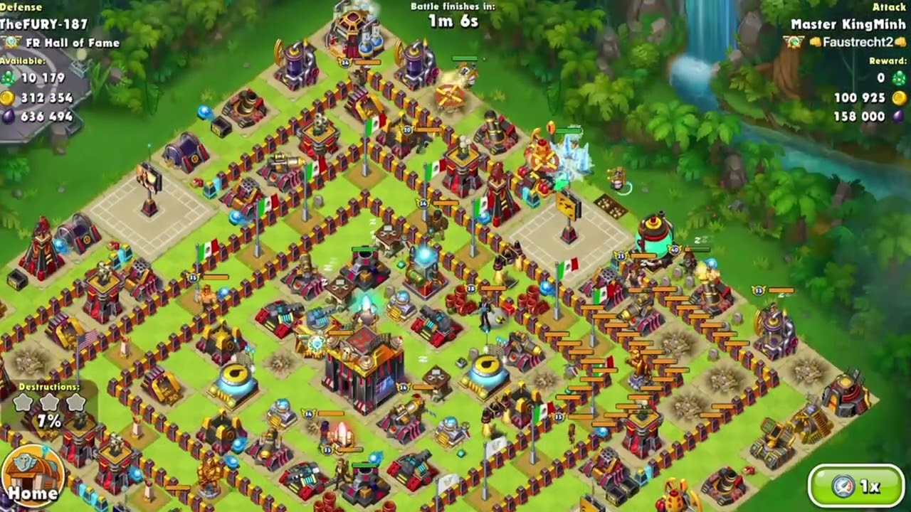 Jungle Heat - Attack on TheFURY-187 with all level 40 heroes