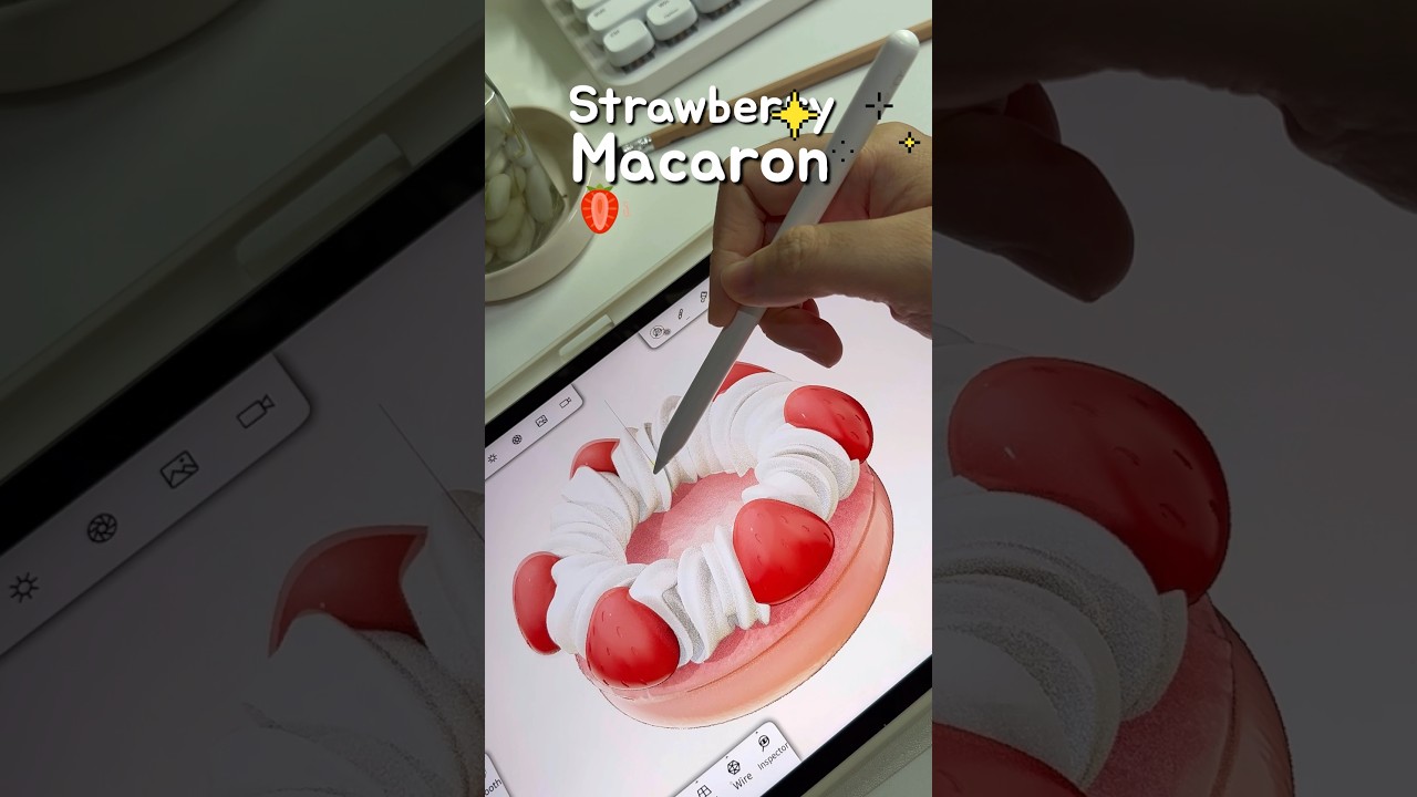 Strawberry macaron 3D Nomad Sculpt #nomadsculpttutorial #3dmodeling  #nomadsculpt #3dart #ปั้น3d