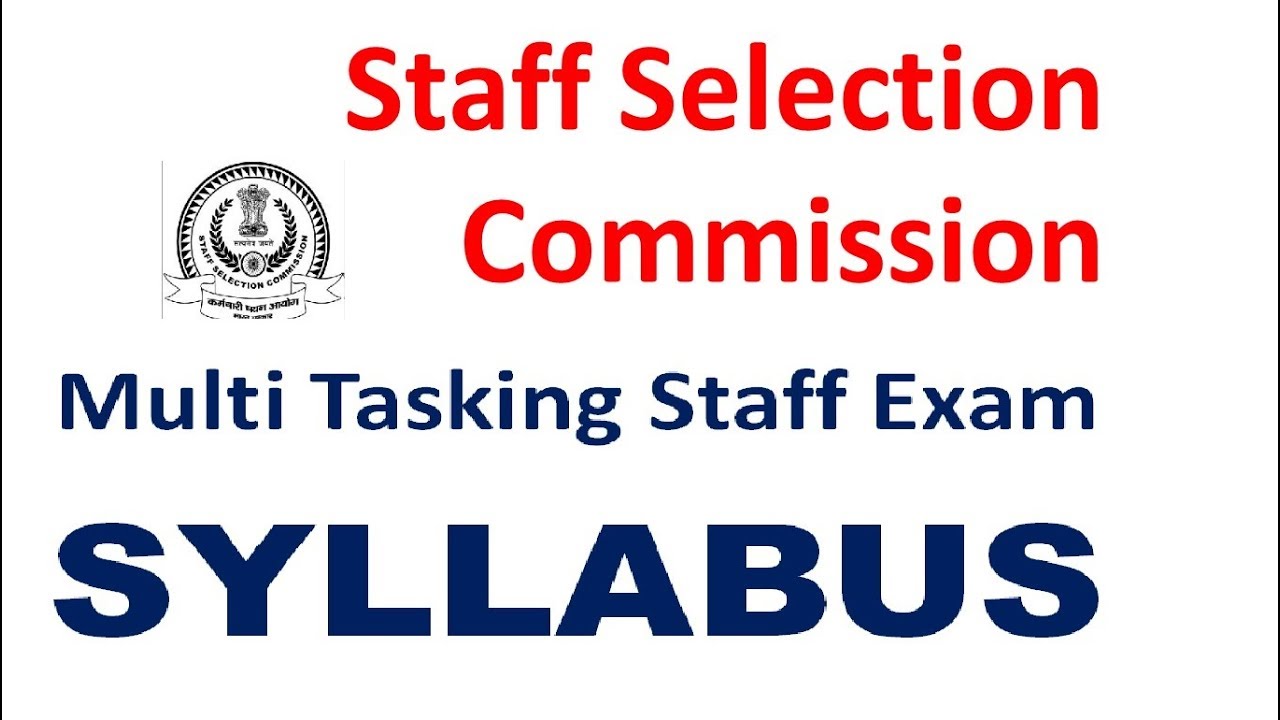 ssc mts syllabus 2019 Hindi & English Staff Selection Commission Multi Tasking Staff Exam SYLLABUS