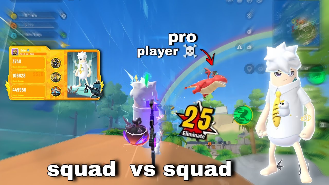 30 Kills 🔥 Squad Vs Squad Top Global Sausage man 💀 Game play Last Zone  ( kaizo )