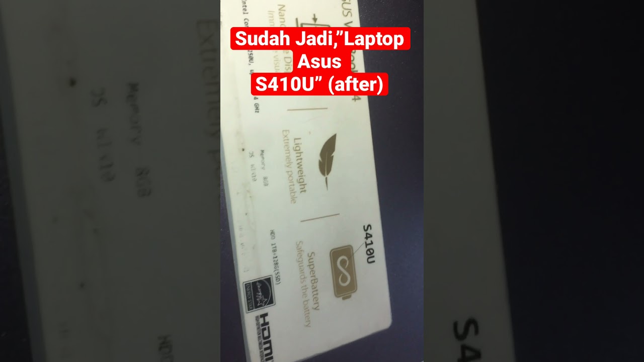 Sudah Jadi,&rdquo;Laptop Asus S410U&rdquo;(after)#shorts
