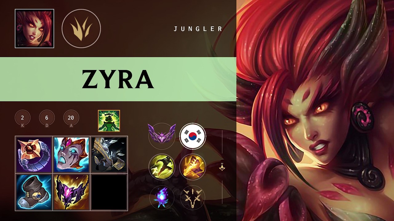 Zyra Jungle vs Rengar - KR Master Patch 26.09