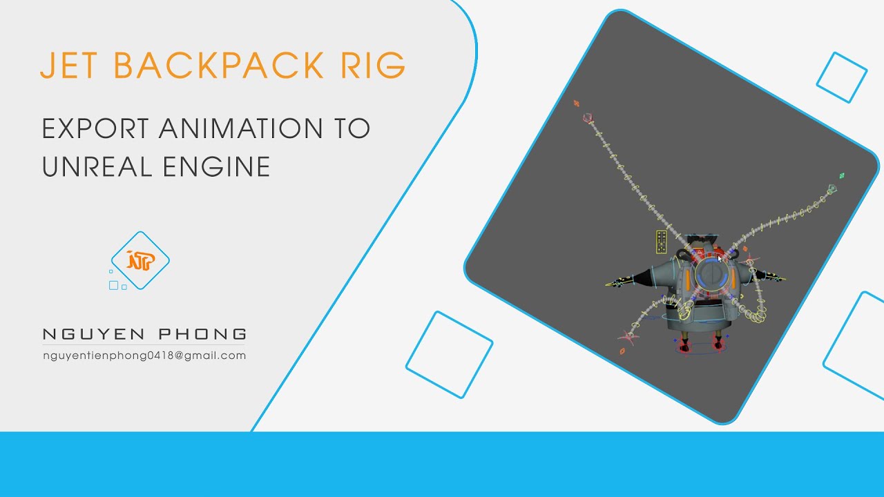 NTP_Rig || Export animation to Unreal Engine || Jet Backpack_Rig
