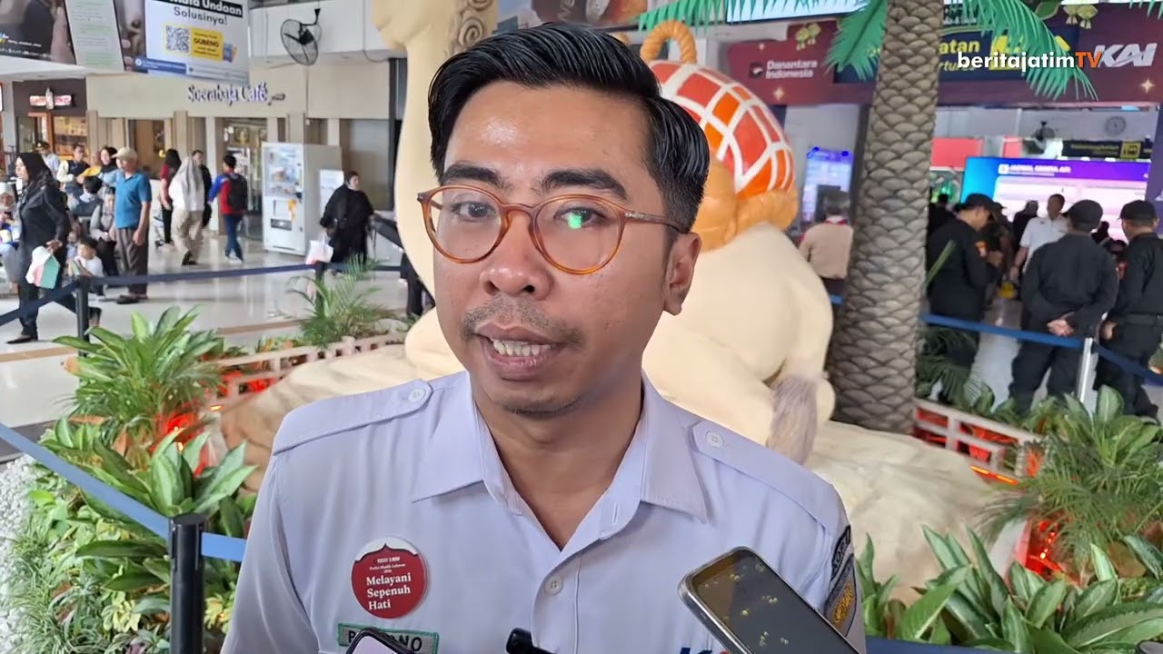 40 Ribu Penumpang Padati Stasiun Daop 8 Surabaya, Gubeng Jadi Titik Terpadat