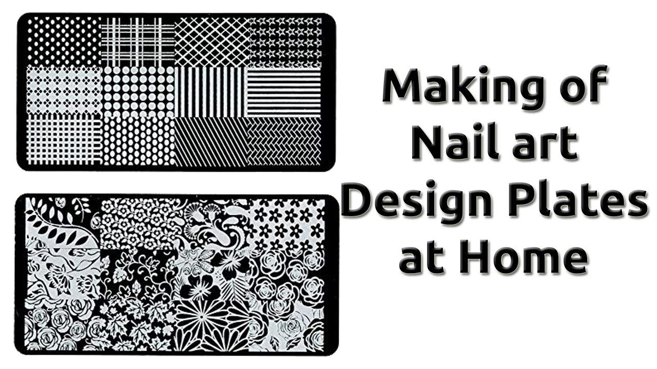 Making of nail art design plates at home in simple method