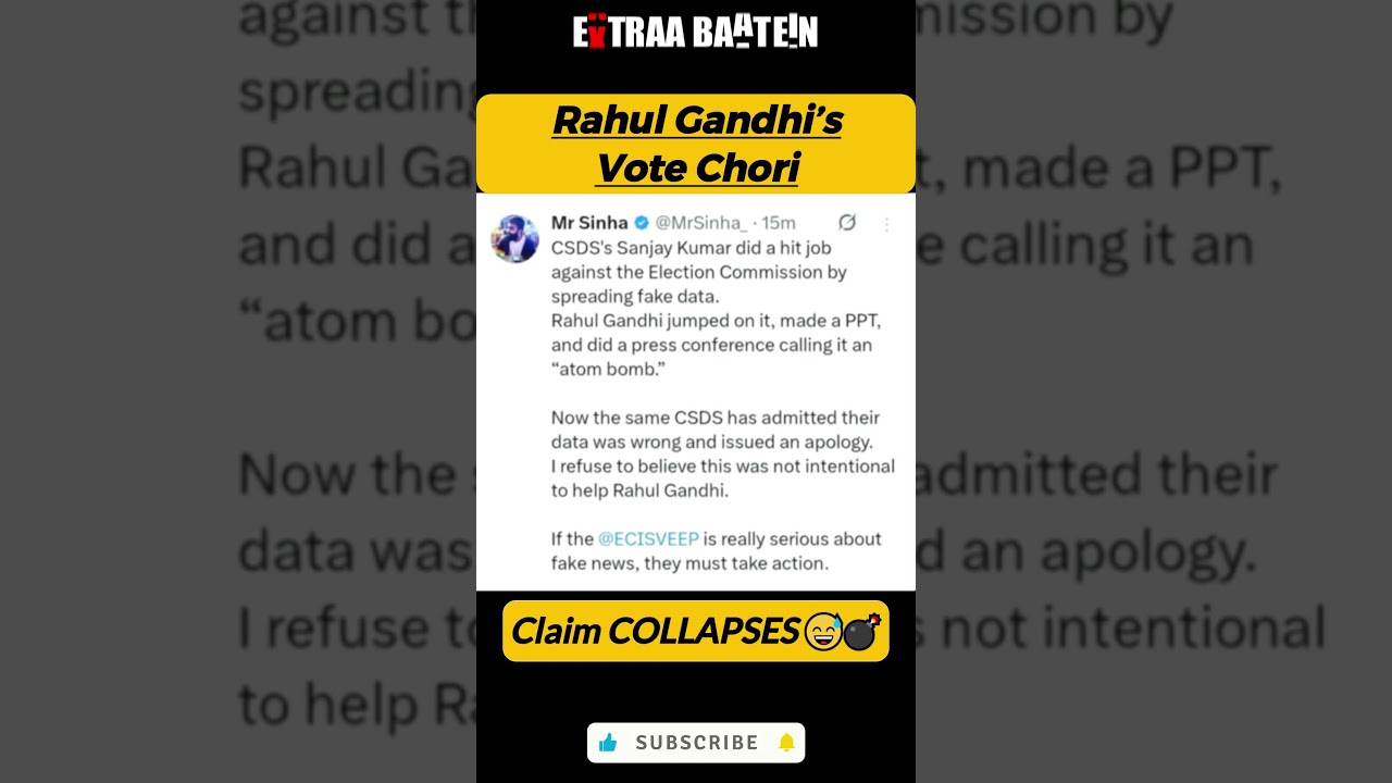 Rahul Gandhi&rsquo;s Vote Chori Claim COLLAPSES 😅💣