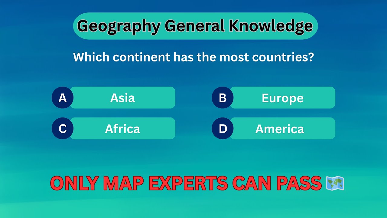 Only Geography Experts Can Score 20/25 | Geography GK Quiz #5