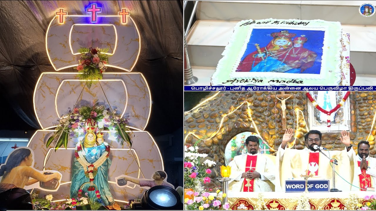பொழிச்சலூர் புனித ஆரோக்கிய அன்னை ஆலய பெருவிழா திருப்பலி 2025 #polichalurchurch #holymass #velankanni