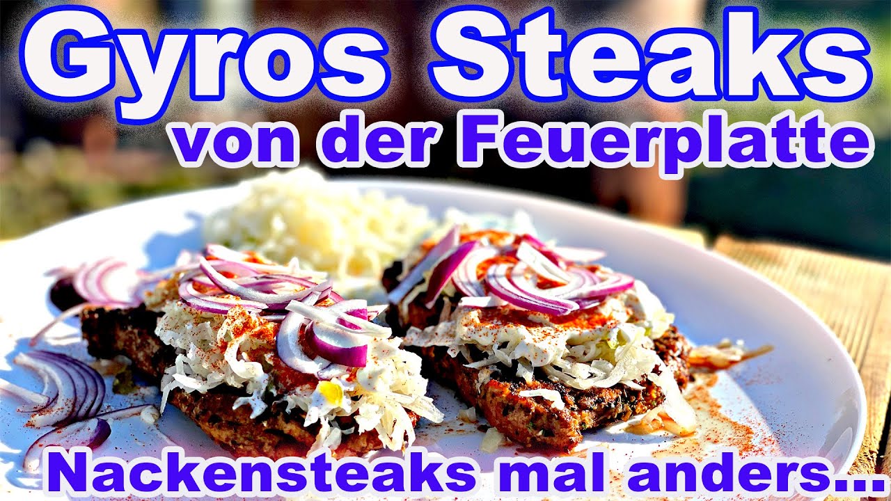 Gyros Steaks von der Feuerplatte | The BBQ BEAR