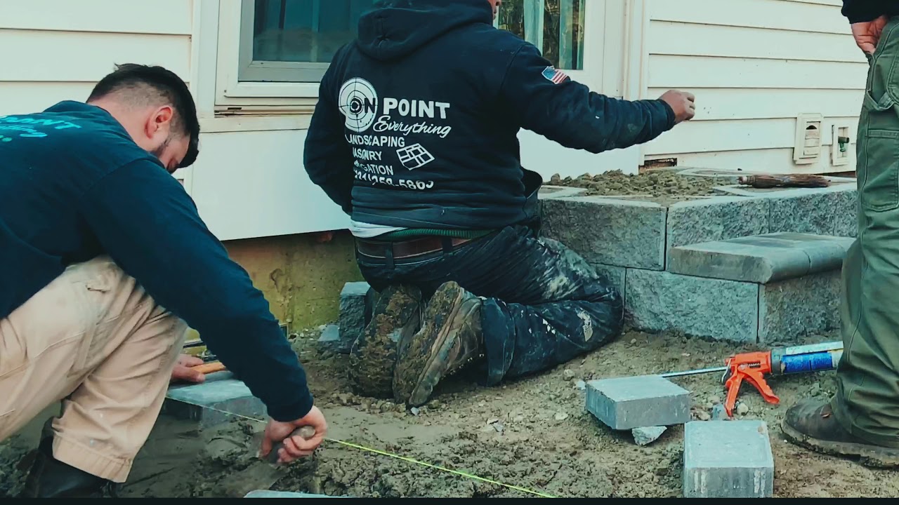 How to build paver patio install with steps On Point Everything