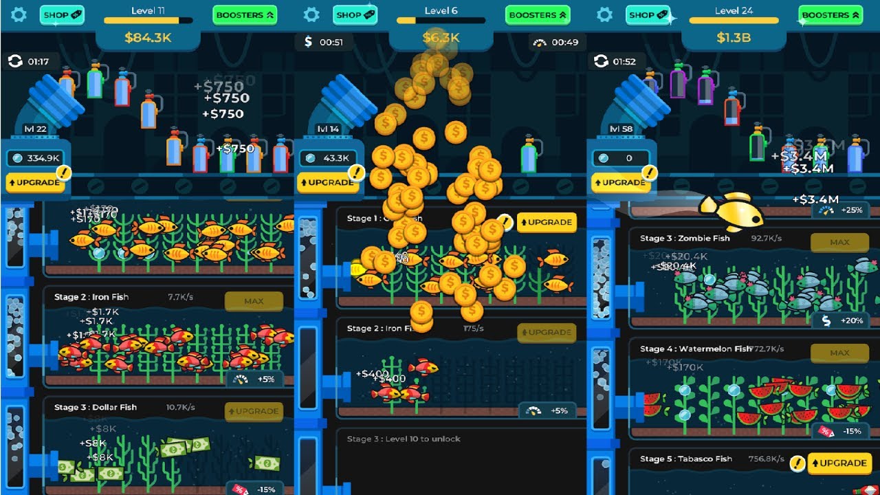 Idle Fish Aquarium Android Gameplay