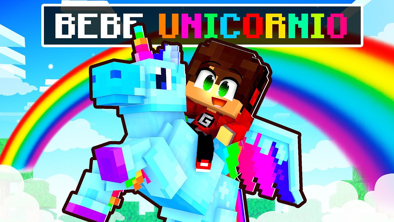 JOGANDO como um BEBÊ UNICÓRNIO no Minecraft