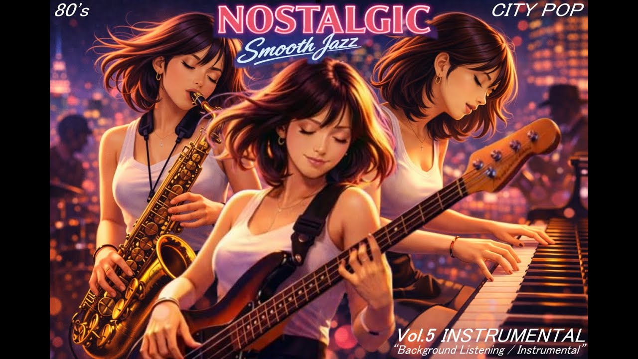 NOSTALGIC SMOOTH JAZZ – City Pop Roots, Slap Bass & Urban Night Vibes nostalgic city pop vol 5