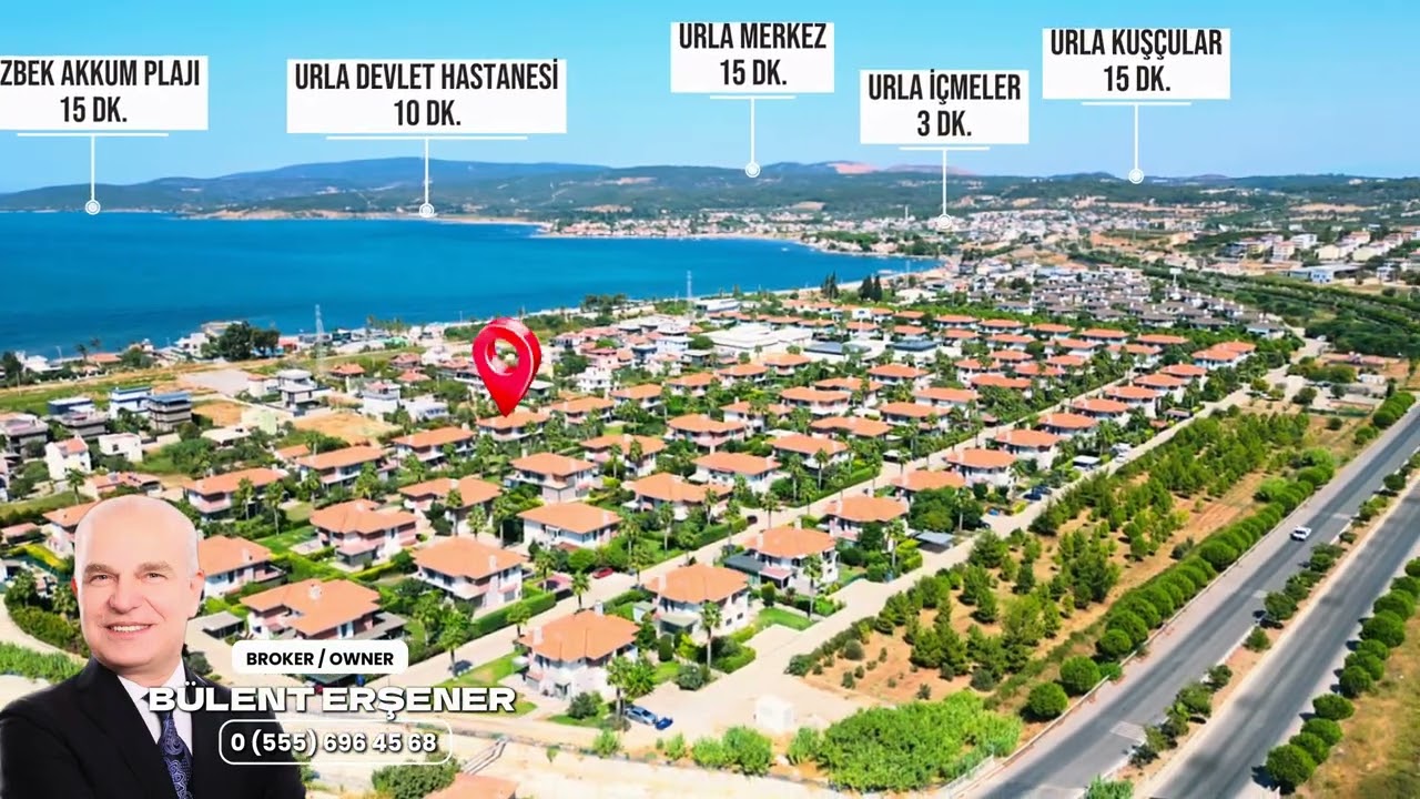 İzmir Urla Megapol Urla Evleri'nde Tadilatlı, &Ccedil;ift Teraslı, Satılık 3+1 Eşyalı Villa